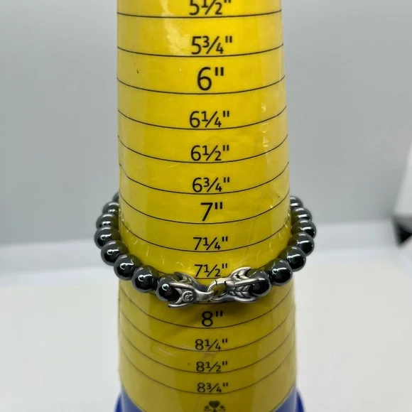 David Yurman hematite spiritual bead bracelet 8mm - Picture 4 of 5